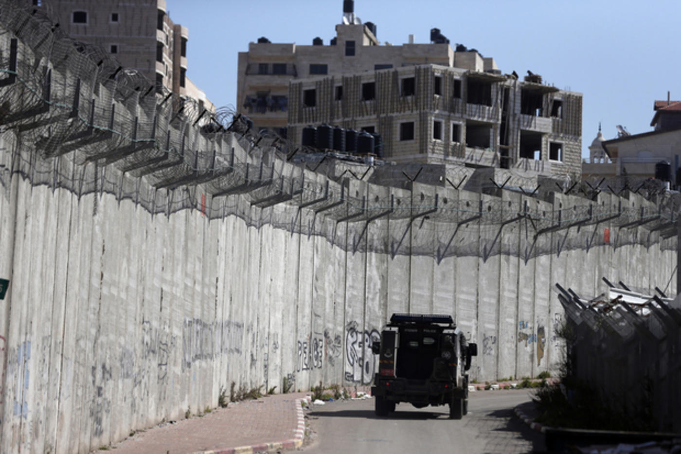 International Law Gave A Clear Ruling Against Israel S Wall But   Al Ram Separation Barrier (AFP) 